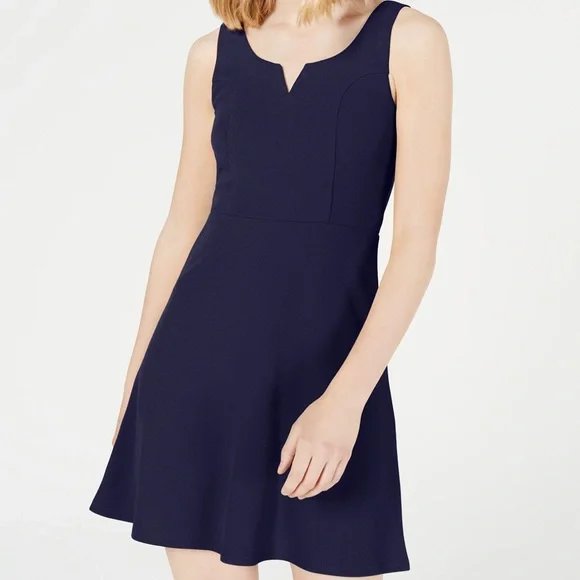 Macy's | Dresses | Macys Planet Gold Juniors Notched Fit Flare Dress Everning Blue Size Large | Poshmark Macy's | Dresses | Macys Planet Gold Juniors Notched Fit Flare Dress Everning Blue Size Large | Poshmark